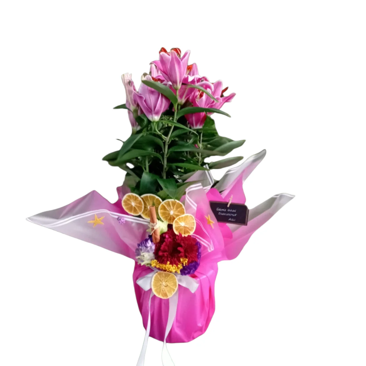 Susurluk Kokulu Pembe Lilyum Saksı Çiçeği - Susurluk Çiçek Siparişi